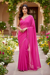 Shades of Pink Sequins Spread & Border