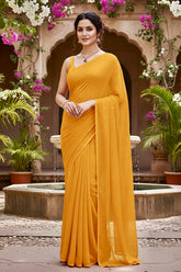 Sequins Mulberry Silk Chiffon Yellow Pallett