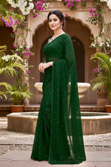 Shades of Green Sequins Spread
