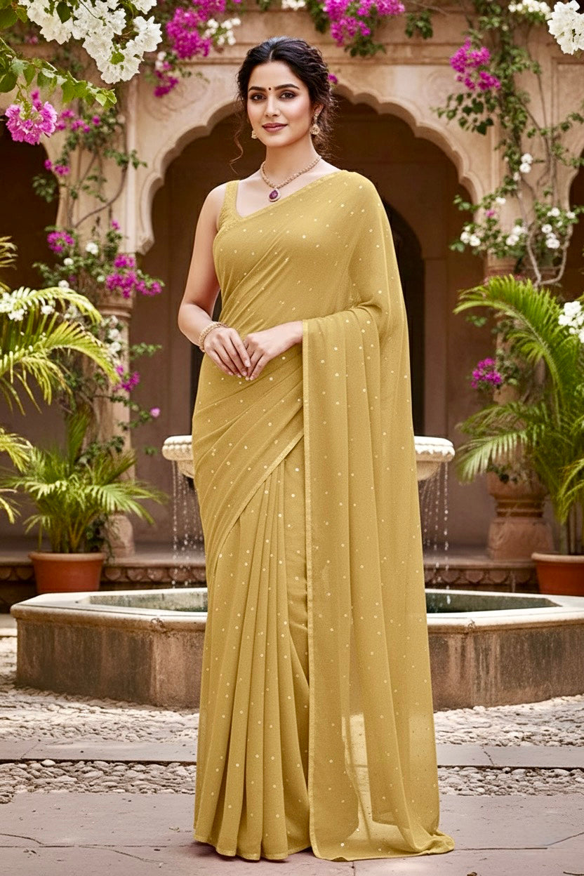 Shades of Yellow Sequins Spread