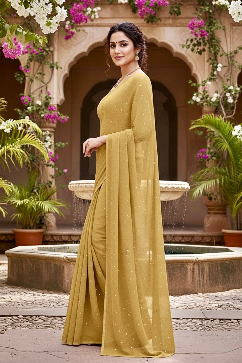 Shades of Yellow Sequins Spread