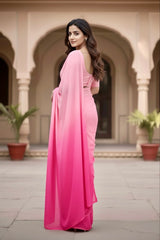 Gradient Mulberry Silk Chiffon Sarees