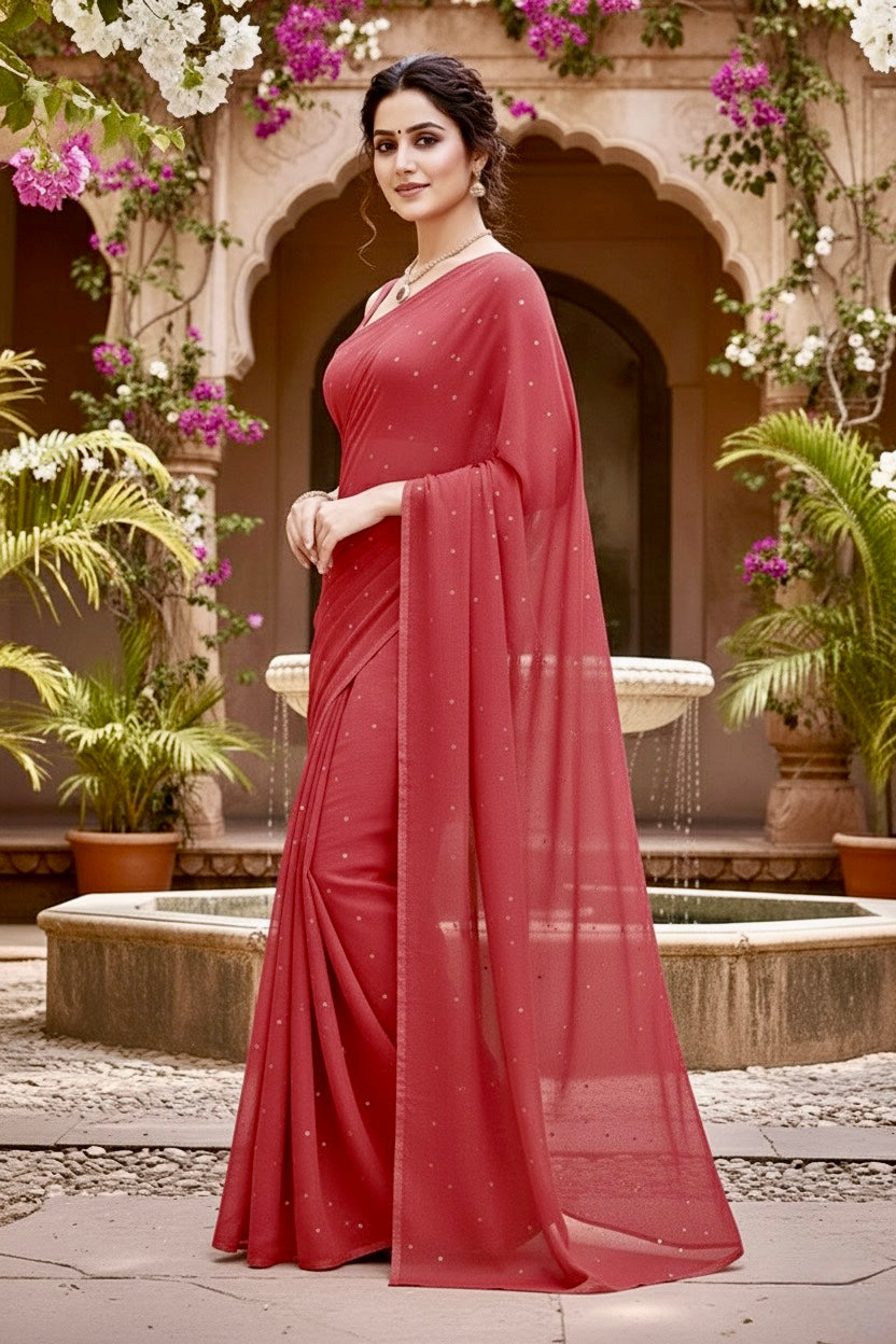 Shades of Red Sequins Spread