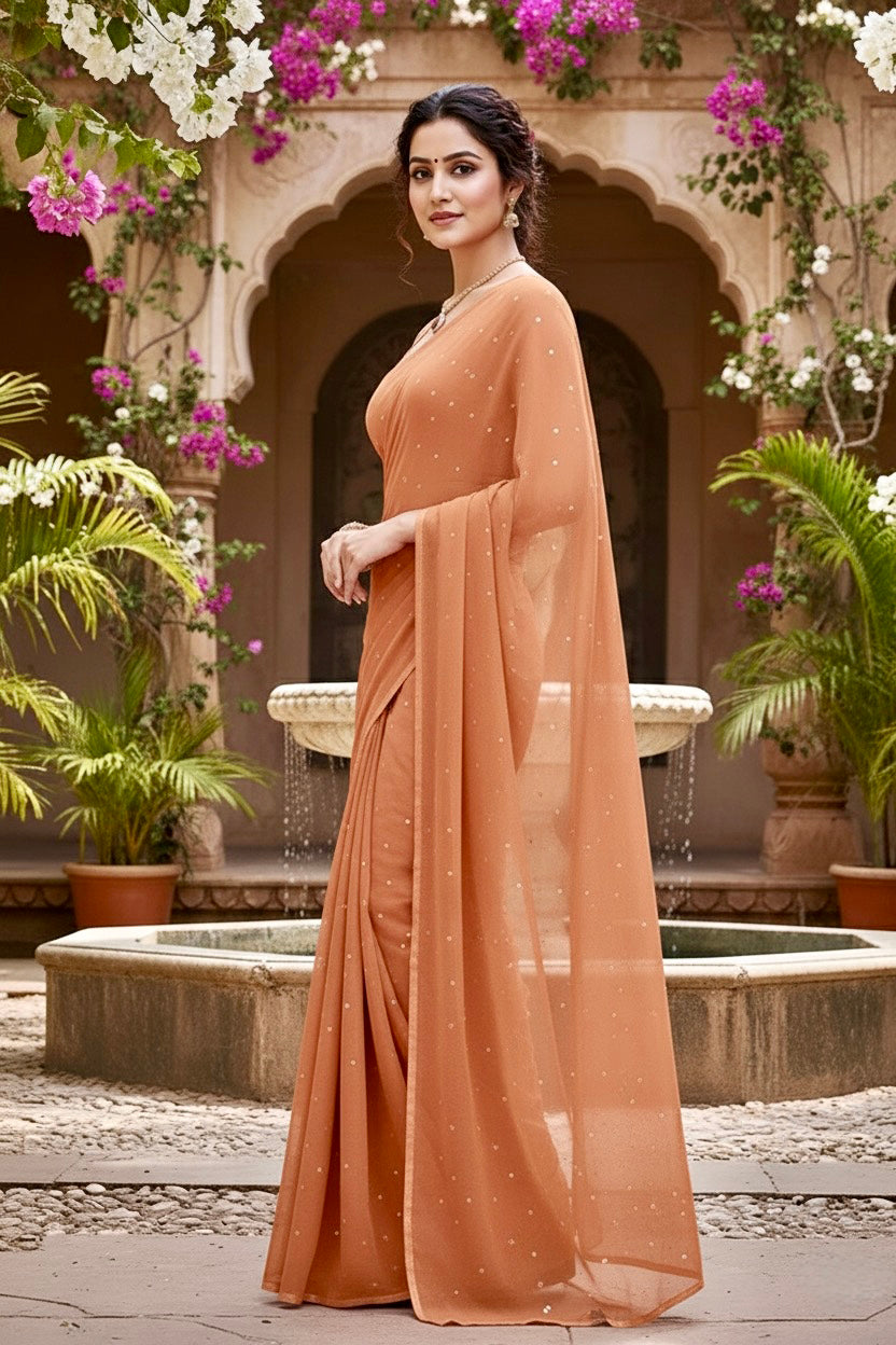 Shades of Orange Sequins Spread