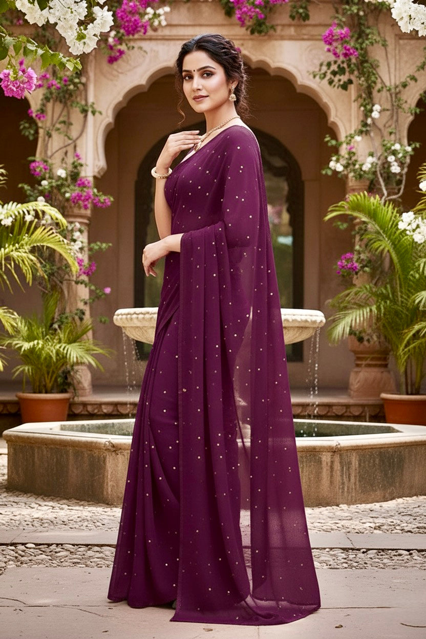 Shades of Purple Sequins Spread