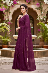 Shades of Purple Sequins Spread