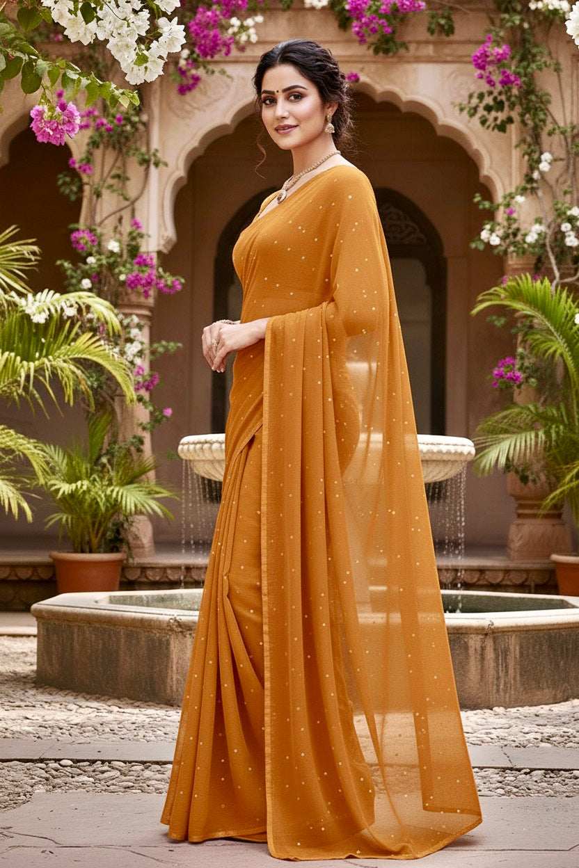 Shades of Orange Sequins Spread