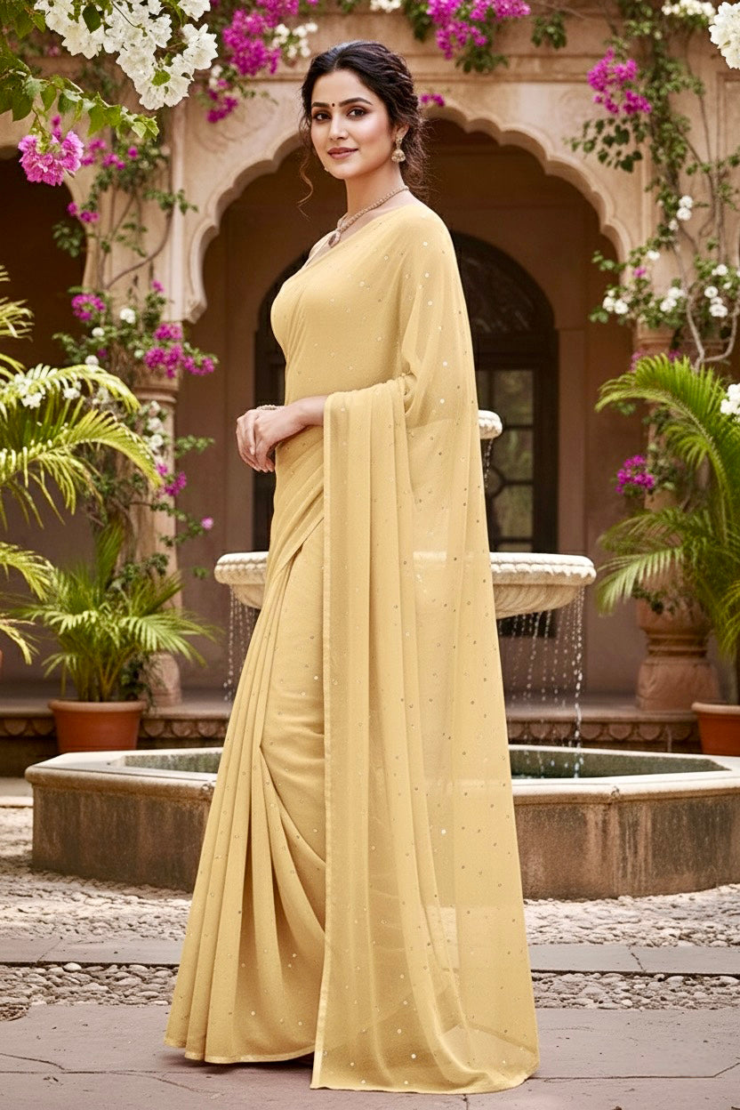 Shades of Yellow Sequins Spread