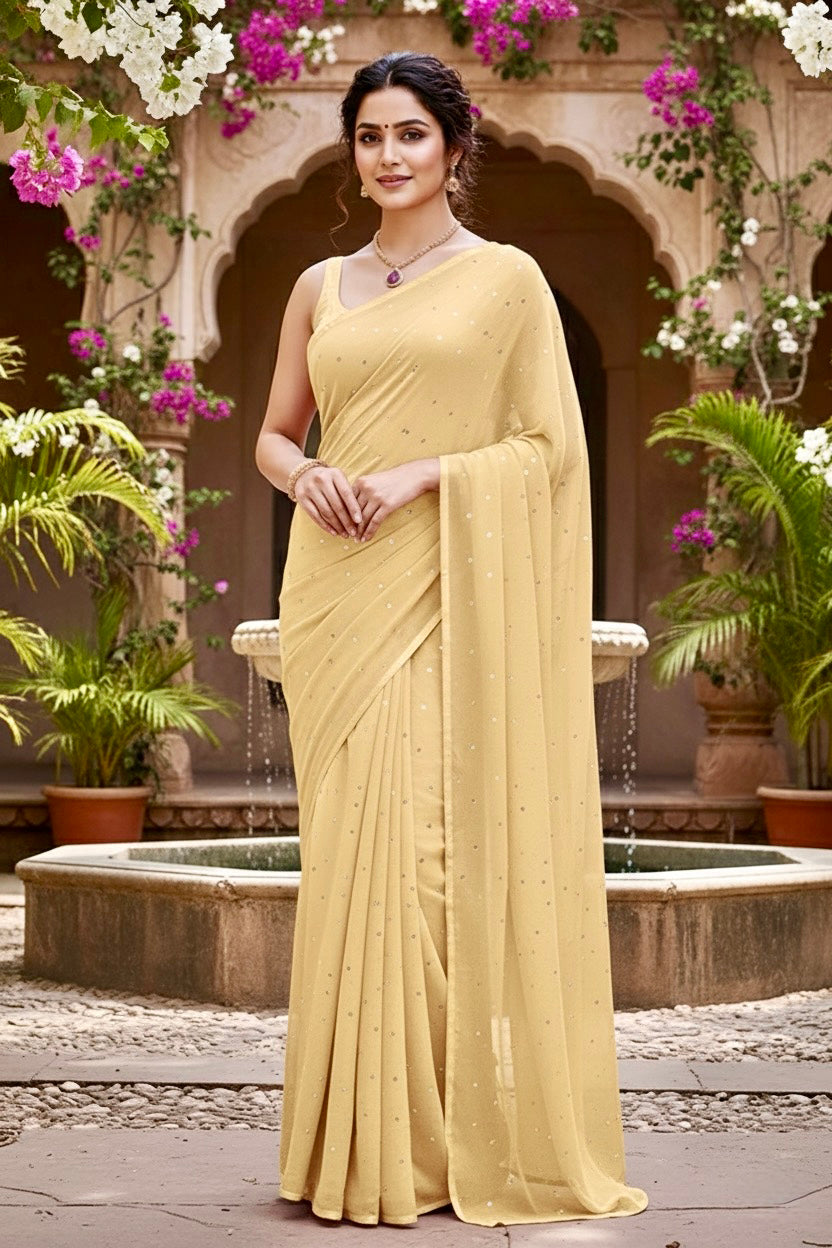 Shades of Yellow Sequins Spread