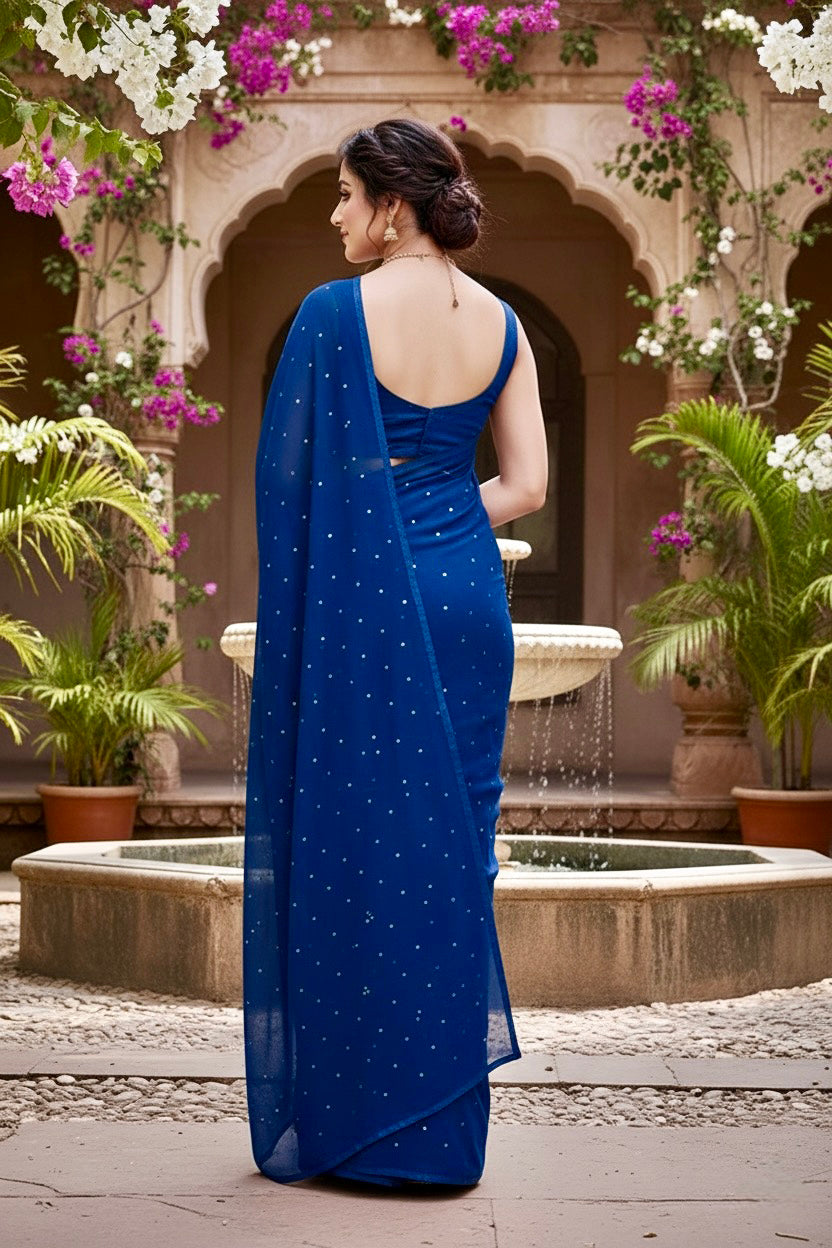 Shades of Blue Sequins Spread