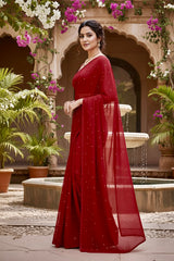 Shades of Red Sequins Spread