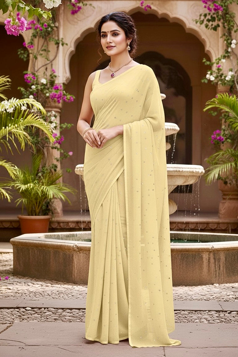 Shades of Yellow Sequins Spread