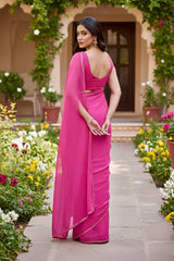 Shades of Pink Sequins Spread & Border