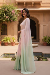 Gradient Mulberry Silk Chiffon Sarees