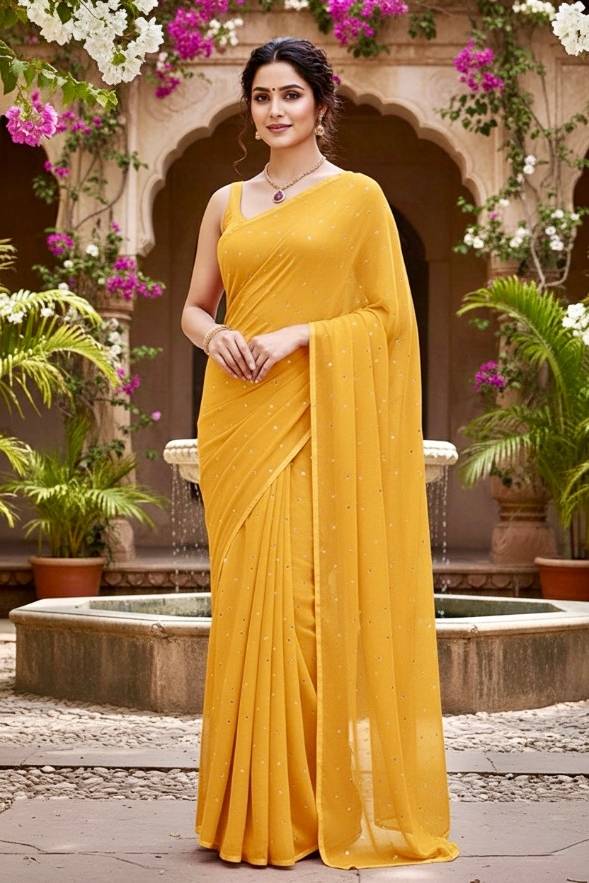 Shades of Yellow Sequins Spread