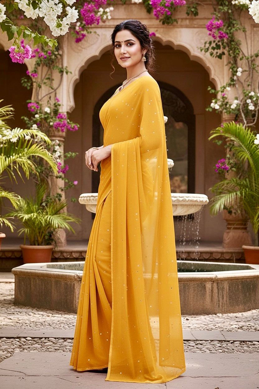 Shades of Yellow Sequins Spread