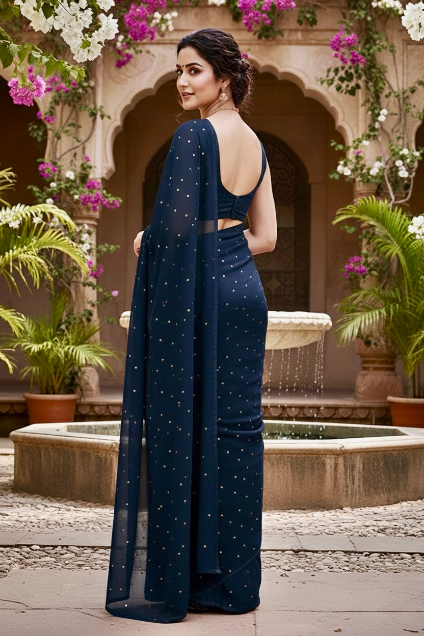 Shades of Blue Sequins Spread