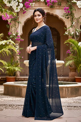 Shades of Blue Sequins Spread