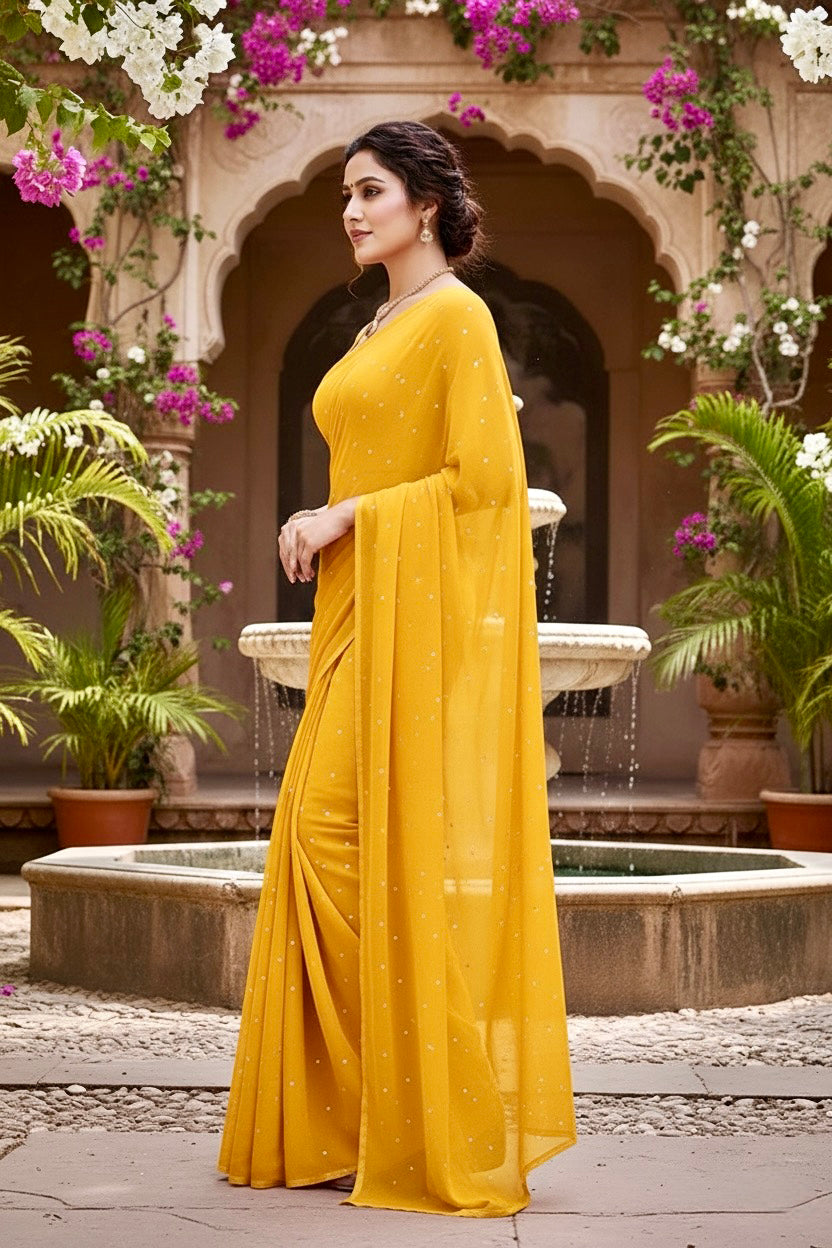 Shades of Yellow Sequins Spread
