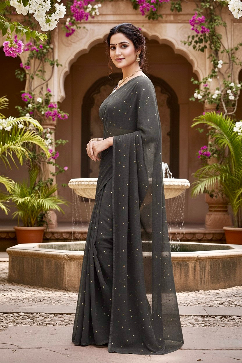 Shades of Black Sequins Spread