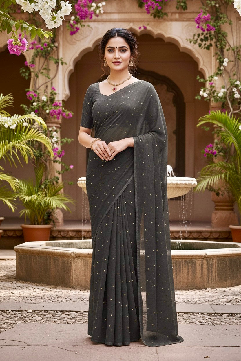 Shades of Black Sequins Spread