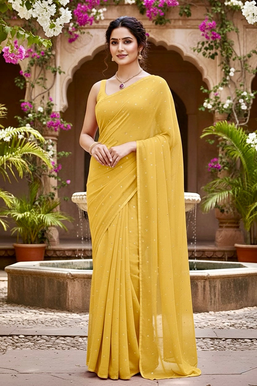 Shades of Yellow Sequins Spread