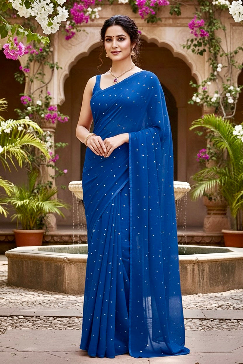 Shades of Blue Sequins Spread