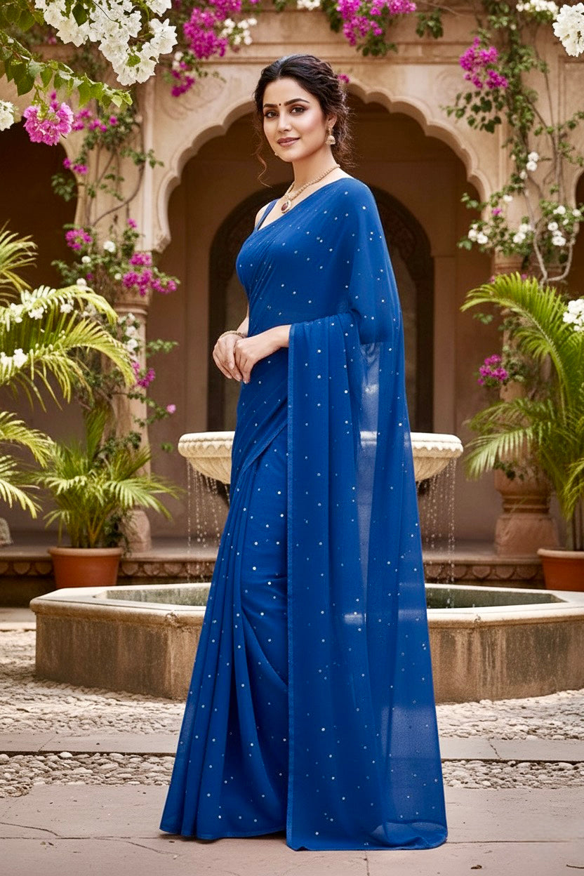 Shades of Blue Sequins Spread