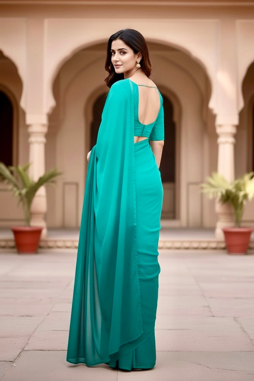 Gradient Mulberry Silk Chiffon Sarees