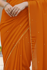 Shades of Orange Sequins Spread & Border
