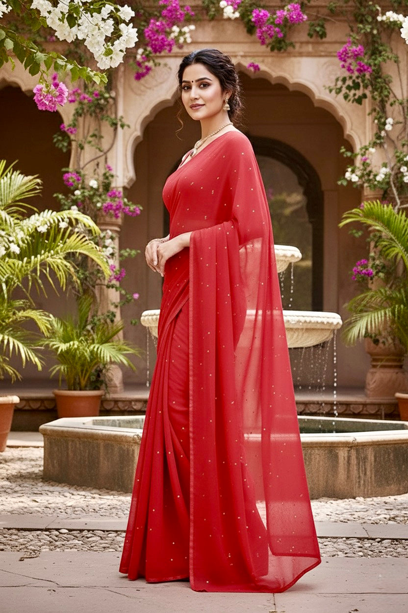 Shades of Red Sequins Spread