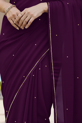Shades of Purple Sequins Spread & Border