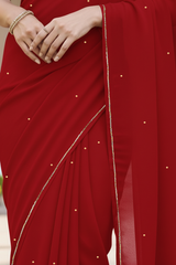 Shades of Red Sequins Spread & Border