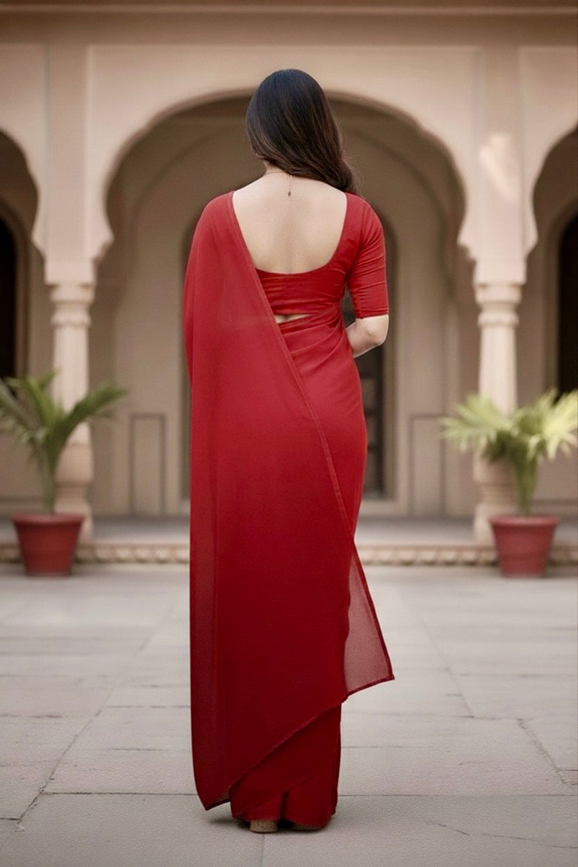 Gradient Mulberry Silk Chiffon Sarees
