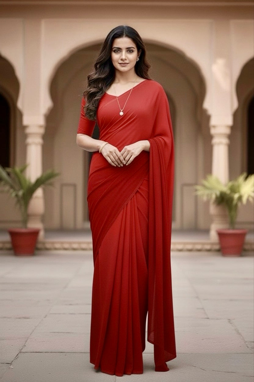 Gradient Mulberry Silk Chiffon Sarees