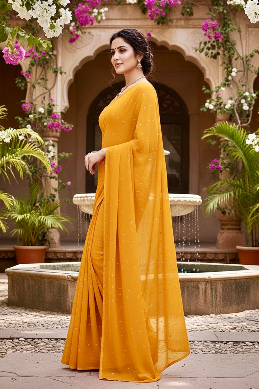 Shades of Yellow Sequins Spread