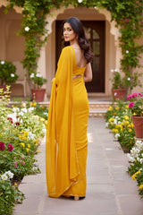 Shades of Yellow Sequins Spread & Border