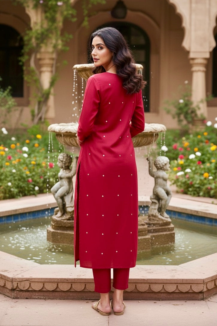 Gulmohar Twig Kurta