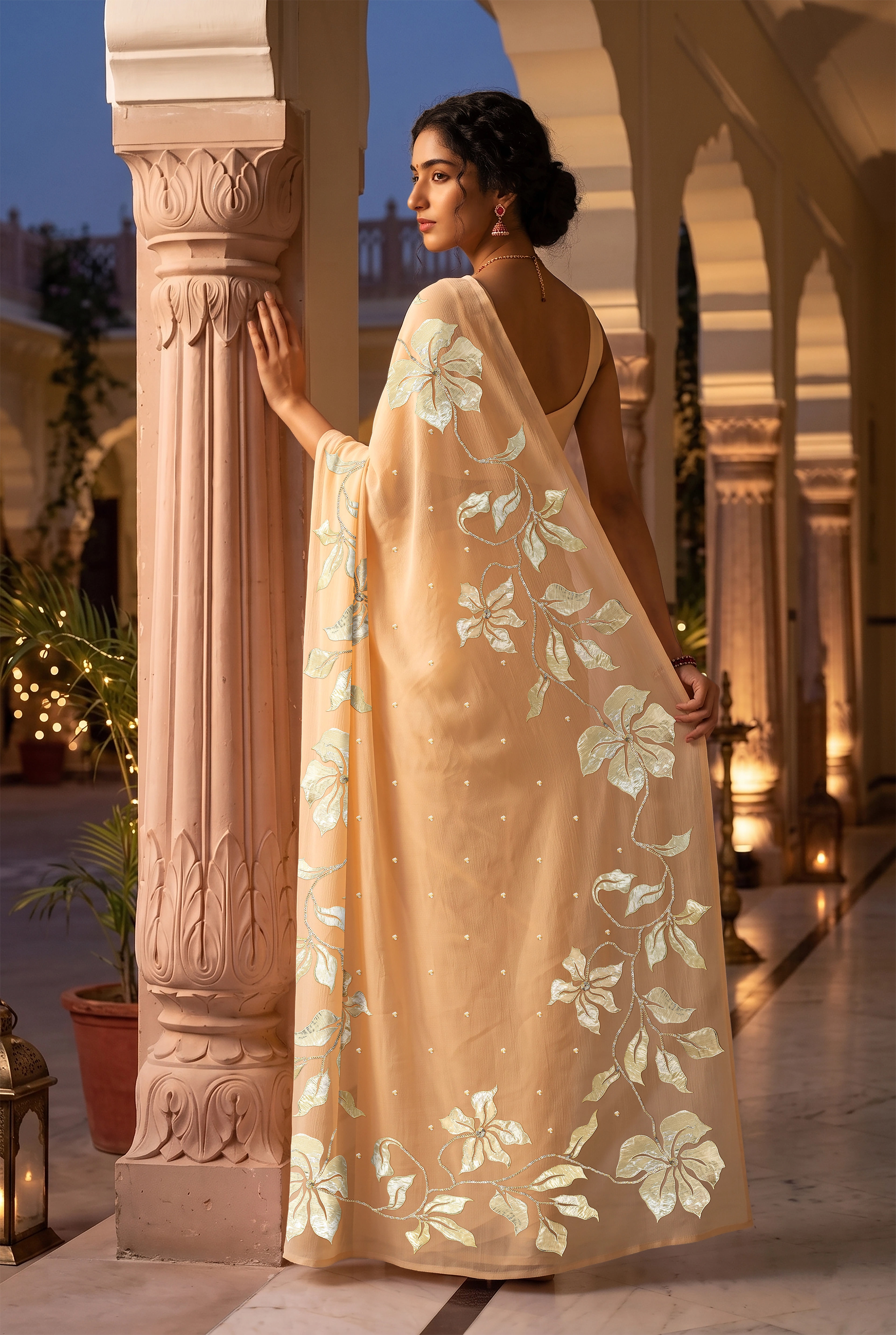 Kumudini Vine Border Saree
