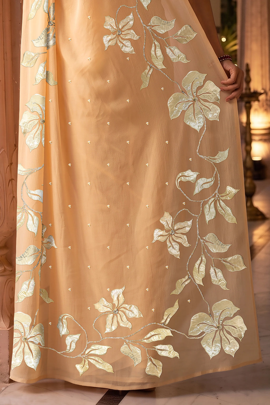Kumudini Vine Border Saree