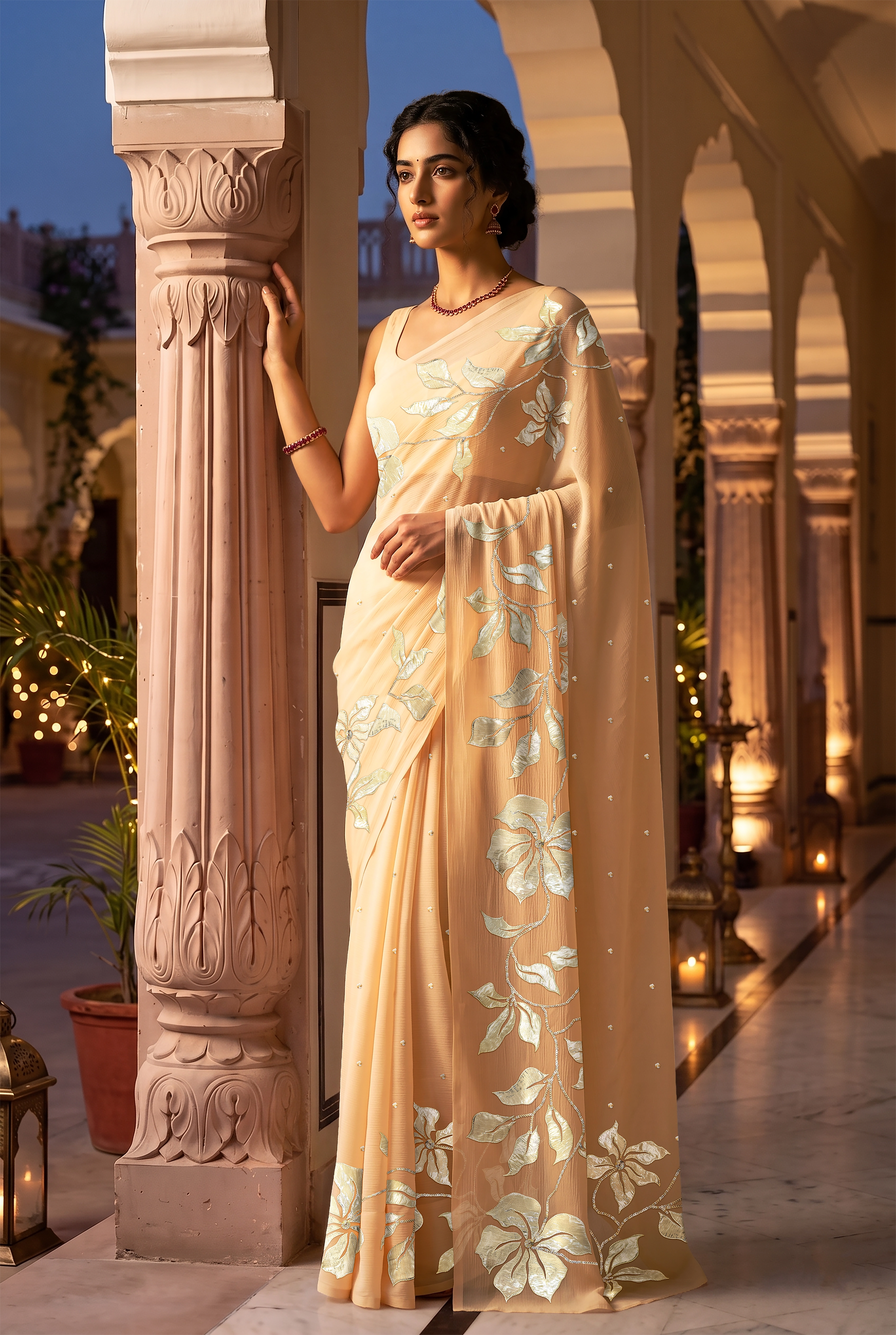 Kumudini Vine Border Saree