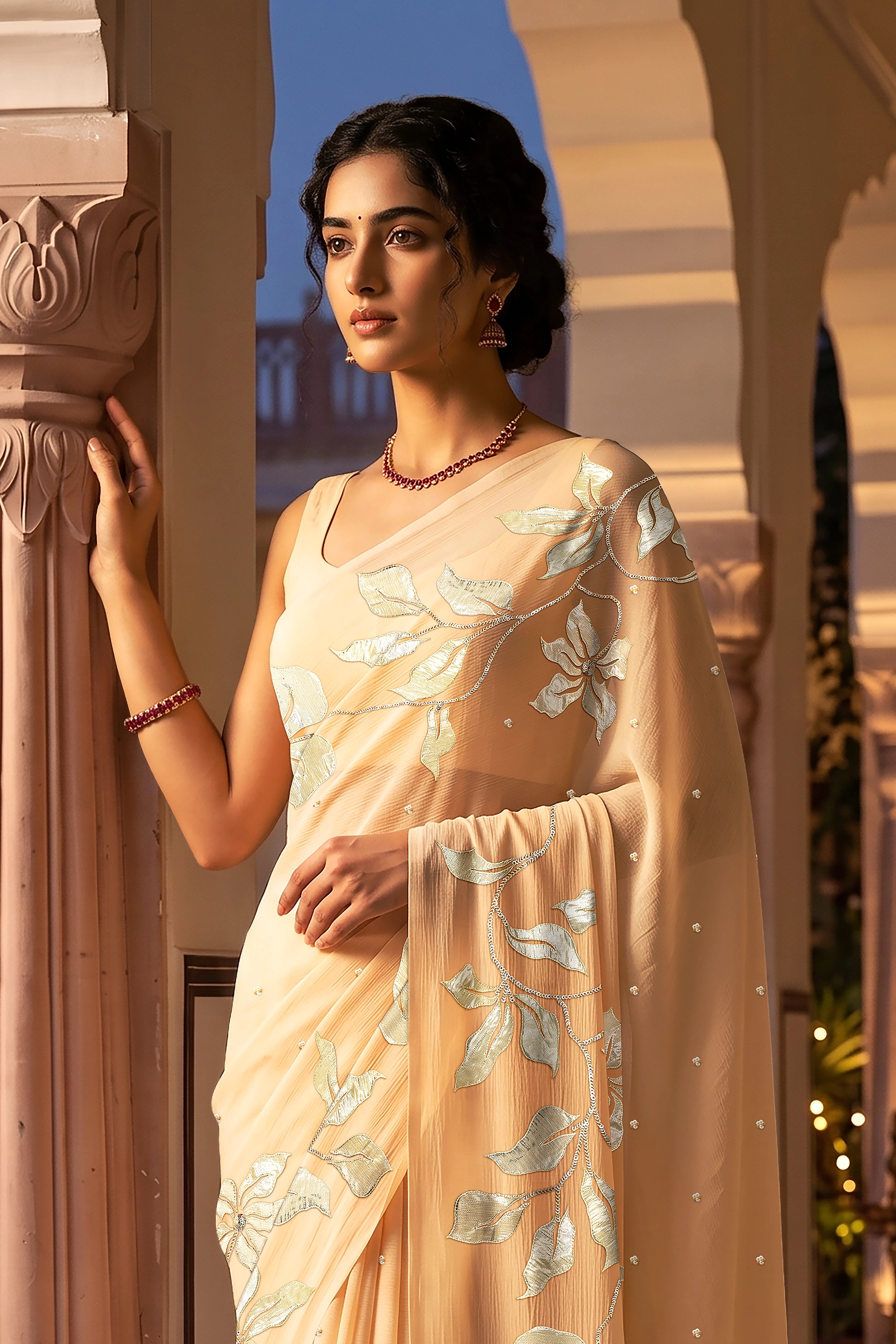 Kumudini Vine Border Saree
