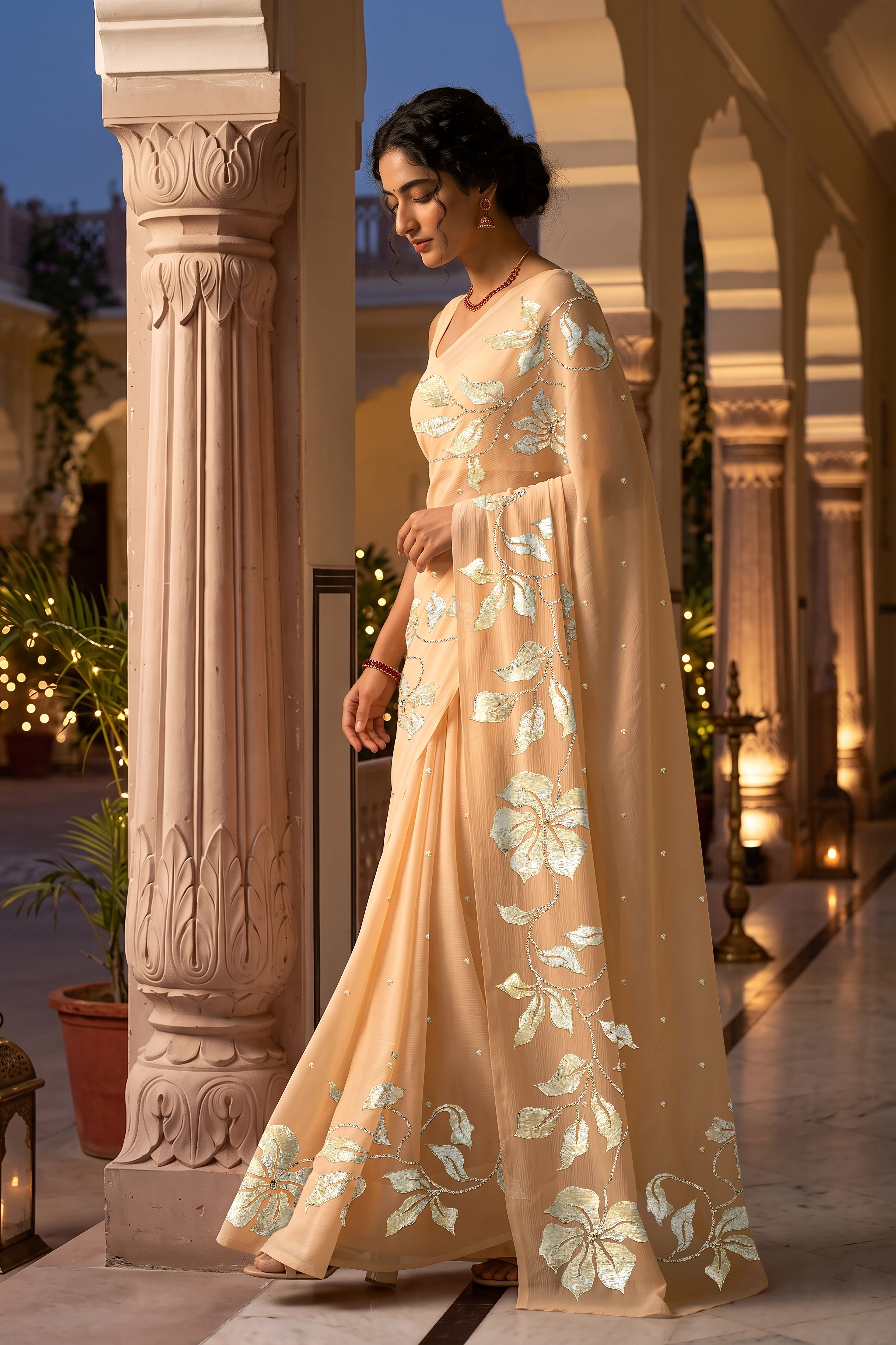 Kumudini Vine Border Saree