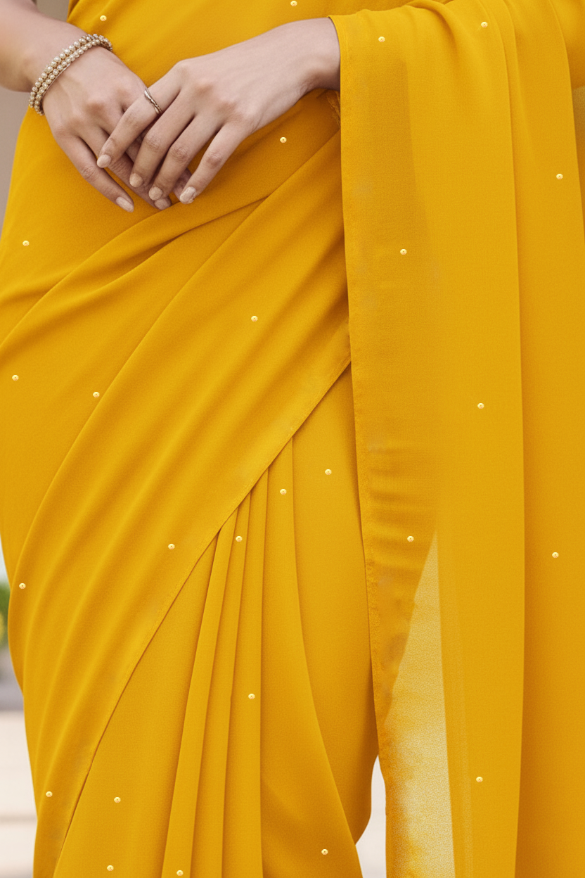 Shades of Yellow Sequins Spread