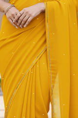 Shades of Yellow Sequins Spread & Border
